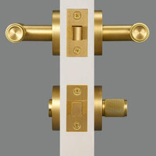 Load image into Gallery viewer, INSPIRA LIFESTYLES - Marc II Door Lever Sets - DOOR FURNITURE, DOOR HARDWARE, DOOR LEVER, DOOR LOCK KEY, DOOR LOCK SET, DOOR PULL, DOOR PULLS, KNURLED DOOR PULLS, KNURLED HANDLES, LEVER, LEVER DOOR HANDLE, LEVER LOCK SET, MODERN DOOR HANDLES, MORTISE LOCK, THUMB TURN LOCK, TUBULAR COIN LOCK