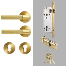 Load image into Gallery viewer, INSPIRA LIFESTYLES - Marc II Door Lever Sets - DOOR FURNITURE, DOOR HARDWARE, DOOR LEVER, DOOR LOCK KEY, DOOR LOCK SET, DOOR PULL, DOOR PULLS, KNURLED DOOR PULLS, KNURLED HANDLES, LEVER, LEVER DOOR HANDLE, LEVER LOCK SET, MODERN DOOR HANDLES, MORTISE LOCK, THUMB TURN LOCK, TUBULAR COIN LOCK