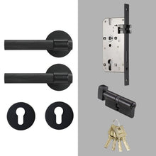 Load image into Gallery viewer, INSPIRA LIFESTYLES - Marc II Door Lever Sets - DOOR FURNITURE, DOOR HARDWARE, DOOR LEVER, DOOR LOCK KEY, DOOR LOCK SET, DOOR PULL, DOOR PULLS, KNURLED DOOR PULLS, KNURLED HANDLES, LEVER, LEVER DOOR HANDLE, LEVER LOCK SET, MODERN DOOR HANDLES, MORTISE LOCK, THUMB TURN LOCK, TUBULAR COIN LOCK