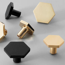 Load image into Gallery viewer, INSPIRA LIFESTYLES - Hex Knob Handles - CABINET HARDWARE, CABINET PULLS, CLOSET PULL, DECORATIVE PULL, DOOR PULL, DOOR PULLS, DRAWER PULL, DRAWER PULLS, FURNITURE KNOBS, HANDLES, HARDWARE, KNOBS, METAL HARDWARE, PULLS