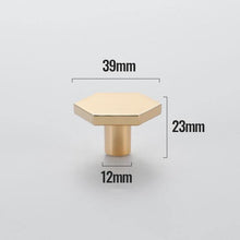 Load image into Gallery viewer, INSPIRA LIFESTYLES - Hex Knob Handles - CABINET HARDWARE, CABINET PULLS, CLOSET PULL, DECORATIVE PULL, DOOR PULL, DOOR PULLS, DRAWER PULL, DRAWER PULLS, FURNITURE KNOBS, HANDLES, HARDWARE, KNOBS, METAL HARDWARE, PULLS
