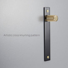 Load image into Gallery viewer, INSPIRA LIFESTYLES - Maxx Knob & Pull Handles - BLACK AND GOLD PULLS, BRASS HARDWARE, CABINET HARDWARE, CABINET PULL, CLOSET PULL, DOOR PULL, DOOR PULLS, DRAWER PULL, DRAWER PULLS, FURNITURE HANDLES, FURNITURE KNOBS, HARDWARE, KNOBS, KNURLED DOOR PULLS, KNURLED DRAWER PULLS, MATTE BLACK HARDWARE, PULLS