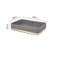 Load image into Gallery viewer, INSPIRA LIFESTYLES - Minetta Leather Tray - AMENITIES TRAY, BATHROOM ORGANIZER, DECOR, DECORATIVE TRAY, DISPLAY TRAY, HOME ACCESSORIES, HOME DECOR, HOTEL DECOR, HOTEL TRAY, JEWELRY ORGANIZER, LEATHER TRAY, METAL TRAY, STORAGE TRAYS, TOILETRIES TRAY, TRAY, TRAY HOLDERS, TRAYS