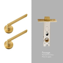 Load image into Gallery viewer, INSPIRA LIFESTYLES - Lyle Door Lever Sets - DOOR FURNITURE, DOOR HARDWARE, DOOR LEVER, DOOR LOCK KEY, DOOR LOCK SET, DOOR PULL, DOOR PULLS, LEVER, LEVER DOOR HANDLE, LEVER LOCK SET, MODERN DOOR HANDLES, MORTISE LOCK, POST MODERN DOOR HANDLES, THUMB TURN LOCK, TUBULAR COIN LOCK