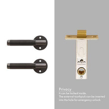 Load image into Gallery viewer, INSPIRA LIFESTYLES - Reed Door Lever Sets - DOOR FURNITURE, DOOR HARDWARE, DOOR LEVER, DOOR LOCK KEY, DOOR LOCK SET, DOOR PULL, DOOR PULLS, LEVER, LEVER DOOR HANDLE, LEVER LOCK SET, MODERN DOOR HANDLES, MORTISE LOCK, REEDED DOOR HANDLE, REEDED DOOR LEVER, THUMB TURN LOCK, TUBULAR COIN LOCK