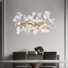 Load image into Gallery viewer, INSPIRA LIFESTYLES - Sculptural Leaf Chandelier - ACCENT LIGHT, BEDROOM LIGHT, BRANCH LIGHT, CHANDELIER, DINING LIGHT, FEATURE LIGHT, HANGING LIGHT, LIGHT, LIGHT FIXTURE, LIGHTING, LIGHTS, LINEAR LIGHT, LIVING ROOM LIGHT, PENDANT LIGHT, RESTAURANT LIGHT, SCULPTURAL LIGHT, TREE LIGHT
