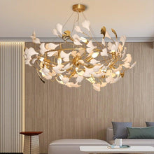 Load image into Gallery viewer, INSPIRA LIFESTYLES - Sculptural Leaf Chandelier - ACCENT LIGHT, BEDROOM LIGHT, BRANCH LIGHT, CHANDELIER, DINING LIGHT, FEATURE LIGHT, HANGING LIGHT, LIGHT, LIGHT FIXTURE, LIGHTING, LIGHTS, LINEAR LIGHT, LIVING ROOM LIGHT, PENDANT LIGHT, RESTAURANT LIGHT, SCULPTURAL LIGHT, TREE LIGHT