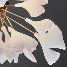 Load image into Gallery viewer, INSPIRA LIFESTYLES - Sculptural Leaf Chandelier - ACCENT LIGHT, BEDROOM LIGHT, BRANCH LIGHT, CHANDELIER, DINING LIGHT, FEATURE LIGHT, HANGING LIGHT, LIGHT, LIGHT FIXTURE, LIGHTING, LIGHTS, LINEAR LIGHT, LIVING ROOM LIGHT, PENDANT LIGHT, RESTAURANT LIGHT, SCULPTURAL LIGHT, TREE LIGHT