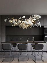 Load image into Gallery viewer, INSPIRA LIFESTYLES - Sculptural Leaf Chandelier - ACCENT LIGHT, BEDROOM LIGHT, BRANCH LIGHT, CHANDELIER, DINING LIGHT, FEATURE LIGHT, HANGING LIGHT, LIGHT, LIGHT FIXTURE, LIGHTING, LIGHTS, LINEAR LIGHT, LIVING ROOM LIGHT, PENDANT LIGHT, RESTAURANT LIGHT, SCULPTURAL LIGHT, TREE LIGHT