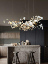 Load image into Gallery viewer, INSPIRA LIFESTYLES - Sculptural Leaf Chandelier - ACCENT LIGHT, BEDROOM LIGHT, BRANCH LIGHT, CHANDELIER, DINING LIGHT, FEATURE LIGHT, HANGING LIGHT, LIGHT, LIGHT FIXTURE, LIGHTING, LIGHTS, LINEAR LIGHT, LIVING ROOM LIGHT, PENDANT LIGHT, RESTAURANT LIGHT, SCULPTURAL LIGHT, TREE LIGHT