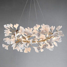 Load image into Gallery viewer, INSPIRA LIFESTYLES - Sculptural Leaf Chandelier - ACCENT LIGHT, BEDROOM LIGHT, BRANCH LIGHT, CHANDELIER, DINING LIGHT, FEATURE LIGHT, HANGING LIGHT, LIGHT, LIGHT FIXTURE, LIGHTING, LIGHTS, LINEAR LIGHT, LIVING ROOM LIGHT, PENDANT LIGHT, RESTAURANT LIGHT, SCULPTURAL LIGHT, TREE LIGHT