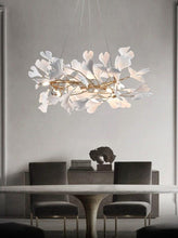 Load image into Gallery viewer, INSPIRA LIFESTYLES - Sculptural Leaf Chandelier - ACCENT LIGHT, BEDROOM LIGHT, BRANCH LIGHT, CHANDELIER, DINING LIGHT, FEATURE LIGHT, HANGING LIGHT, LIGHT, LIGHT FIXTURE, LIGHTING, LIGHTS, LINEAR LIGHT, LIVING ROOM LIGHT, PENDANT LIGHT, RESTAURANT LIGHT, SCULPTURAL LIGHT, TREE LIGHT