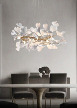 Load image into Gallery viewer, INSPIRA LIFESTYLES - Sculptural Leaf Chandelier - ACCENT LIGHT, BEDROOM LIGHT, BRANCH LIGHT, CHANDELIER, DINING LIGHT, FEATURE LIGHT, HANGING LIGHT, LIGHT, LIGHT FIXTURE, LIGHTING, LIGHTS, LINEAR LIGHT, LIVING ROOM LIGHT, PENDANT LIGHT, RESTAURANT LIGHT, SCULPTURAL LIGHT, TREE LIGHT