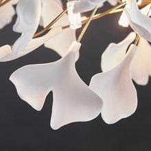 Load image into Gallery viewer, INSPIRA LIFESTYLES - Sculptural Leaf Chandelier - ACCENT LIGHT, BEDROOM LIGHT, BRANCH LIGHT, CHANDELIER, DINING LIGHT, FEATURE LIGHT, HANGING LIGHT, LIGHT, LIGHT FIXTURE, LIGHTING, LIGHTS, LINEAR LIGHT, LIVING ROOM LIGHT, PENDANT LIGHT, RESTAURANT LIGHT, SCULPTURAL LIGHT, TREE LIGHT