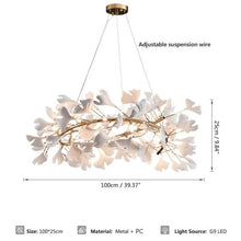 Load image into Gallery viewer, INSPIRA LIFESTYLES - Sculptural Leaf Chandelier - ACCENT LIGHT, BEDROOM LIGHT, BRANCH LIGHT, CHANDELIER, DINING LIGHT, FEATURE LIGHT, HANGING LIGHT, LIGHT, LIGHT FIXTURE, LIGHTING, LIGHTS, LINEAR LIGHT, LIVING ROOM LIGHT, PENDANT LIGHT, RESTAURANT LIGHT, SCULPTURAL LIGHT, TREE LIGHT