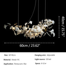 Load image into Gallery viewer, INSPIRA LIFESTYLES - Sculptural Leaf Chandelier - ACCENT LIGHT, BEDROOM LIGHT, BRANCH LIGHT, CHANDELIER, DINING LIGHT, FEATURE LIGHT, HANGING LIGHT, LIGHT, LIGHT FIXTURE, LIGHTING, LIGHTS, LINEAR LIGHT, LIVING ROOM LIGHT, PENDANT LIGHT, RESTAURANT LIGHT, SCULPTURAL LIGHT, TREE LIGHT