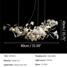 Load image into Gallery viewer, INSPIRA LIFESTYLES - Sculptural Leaf Chandelier - ACCENT LIGHT, BEDROOM LIGHT, BRANCH LIGHT, CHANDELIER, DINING LIGHT, FEATURE LIGHT, HANGING LIGHT, LIGHT, LIGHT FIXTURE, LIGHTING, LIGHTS, LINEAR LIGHT, LIVING ROOM LIGHT, PENDANT LIGHT, RESTAURANT LIGHT, SCULPTURAL LIGHT, TREE LIGHT