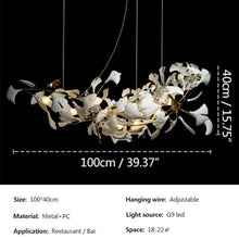 Load image into Gallery viewer, INSPIRA LIFESTYLES - Sculptural Leaf Chandelier - ACCENT LIGHT, BEDROOM LIGHT, BRANCH LIGHT, CHANDELIER, DINING LIGHT, FEATURE LIGHT, HANGING LIGHT, LIGHT, LIGHT FIXTURE, LIGHTING, LIGHTS, LINEAR LIGHT, LIVING ROOM LIGHT, PENDANT LIGHT, RESTAURANT LIGHT, SCULPTURAL LIGHT, TREE LIGHT
