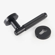 Load image into Gallery viewer, INSPIRA LIFESTYLES - Reed II Door Lever Sets - DOOR FURNITURE, DOOR HARDWARE, DOOR LEVER, DOOR LOCK KEY, DOOR LOCK SET, DOOR PULL, DOOR PULLS, LEVER, LEVER DOOR HANDLE, LEVER LOCK SET, MATTE BLACK DOOR HANDLES, MATTE BLACK HARDWARE, MODERN DOOR HANDLES, MORTISE LOCK, REEDED DOOR HANDLE, REEDED DOOR LEVER, THUMB TURN LOCK, TUBULAR COIN LOCK
