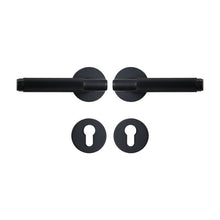 Load image into Gallery viewer, INSPIRA LIFESTYLES - Reed II Door Lever Sets - DOOR FURNITURE, DOOR HARDWARE, DOOR LEVER, DOOR LOCK KEY, DOOR LOCK SET, DOOR PULL, DOOR PULLS, LEVER, LEVER DOOR HANDLE, LEVER LOCK SET, MATTE BLACK DOOR HANDLES, MATTE BLACK HARDWARE, MODERN DOOR HANDLES, MORTISE LOCK, REEDED DOOR HANDLE, REEDED DOOR LEVER, THUMB TURN LOCK, TUBULAR COIN LOCK