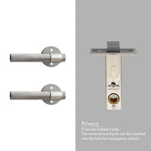 Load image into Gallery viewer, INSPIRA LIFESTYLES - Marv Door Lever Sets - DOOR FURNITURE, DOOR HARDWARE, DOOR LEVER, DOOR LOCK KEY, DOOR LOCK SET, DOOR PULL, DOOR PULLS, KNURLED HANDLES, KNURLED HARDWARE, LEVER, LEVER DOOR HANDLE, LEVER LOCK SET, MODERN DOOR HANDLES, MORTISE LOCK SET, SATIN NICKEL DOOR LEVER, THUMB TURN LOCK, TUBULAR COIN LOCK