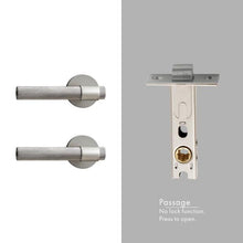 Load image into Gallery viewer, INSPIRA LIFESTYLES - Marv Door Lever Sets - DOOR FURNITURE, DOOR HARDWARE, DOOR LEVER, DOOR LOCK KEY, DOOR LOCK SET, DOOR PULL, DOOR PULLS, KNURLED HANDLES, KNURLED HARDWARE, LEVER, LEVER DOOR HANDLE, LEVER LOCK SET, MODERN DOOR HANDLES, MORTISE LOCK SET, SATIN NICKEL DOOR LEVER, THUMB TURN LOCK, TUBULAR COIN LOCK