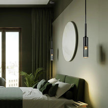Load image into Gallery viewer, INSPIRA LIFESTYLES - Kaisa Black Glass Pendant - BLACK GLASS PENDANT LIGHT, HANGING LIGHT, LIGHT, LIGHT FIXTURE, LIGHTING, MODERN PENDANT LIGHT, PENDANT, PENDANT LIGHT, WALL LIGHT, WALL SCONCE