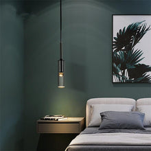 Load image into Gallery viewer, INSPIRA LIFESTYLES - Kaisa Black Glass Pendant - BLACK GLASS PENDANT LIGHT, HANGING LIGHT, LIGHT, LIGHT FIXTURE, LIGHTING, MODERN PENDANT LIGHT, PENDANT, PENDANT LIGHT, WALL LIGHT, WALL SCONCE