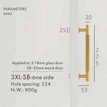 Load image into Gallery viewer, INSPIRA LIFESTYLES - Reed Long Pull Handles - BATHROOM HARDWARE, BRASS HARDWARE, CABINET HARDWARE, CABINET PULL, CLOSET PULL, DOOR PULL, DOOR PULLS, DRAWER PULL, DRAWER PULLS, FURNITURE HANDLES, FURNITURE PULL, HARDWARE, KITCHEN HARDWARE, MODERN HARDWARE, PULLS, WARDROBE HARDWARE