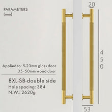 Load image into Gallery viewer, INSPIRA LIFESTYLES - Reed Long Pull Handles - BATHROOM HARDWARE, BRASS HARDWARE, CABINET HARDWARE, CABINET PULL, CLOSET PULL, DOOR PULL, DOOR PULLS, DRAWER PULL, DRAWER PULLS, FURNITURE HANDLES, FURNITURE PULL, HARDWARE, KITCHEN HARDWARE, MODERN HARDWARE, PULLS, WARDROBE HARDWARE