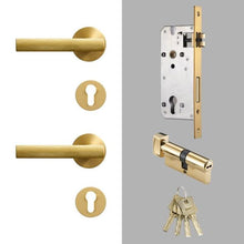 Load image into Gallery viewer, INSPIRA LIFESTYLES - Marc Door Lever Sets - DOOR FURNITURE, DOOR HARDWARE, DOOR LEVER, DOOR LOCK KEY, DOOR LOCK SET, DOOR PULL, DOOR PULLS, KNURLED DOOR PULLS, KNURLED HANDLES, LEVER, LEVER DOOR HANDLE, LEVER LOCK SET, MODERN DOOR HANDLES, MORTISE LOCK SET, THUMB TURN LOCK, TUBULAR COIN LOCK