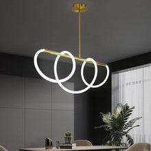 Load image into Gallery viewer, INSPIRA LIFESTYLES - Linear Rope Chandelier - ACCENT LIGHT, LED, LED CHANDELIER, LED LIGHT, LED ROPE CHANDELIER, LIGHT, LIGHT FIXTURE, LIGHTING, LIGHTS, MINIMALIST LIGHT, MODERN CHANDELIER, MODERN PENDANT LIGHT, SCULPTURAL LIGHT, SIMPLE DESIGN