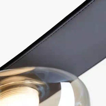 Load image into Gallery viewer, INSPIRA LIFESTYLES - Strapped Chandelier - ABSTRACT LIGHT, ACCENT LIGHT, BEDROOM LIGHT, BOARDROOM LIGHT, CHANDELIER, DINING LIGHT, FEATURE LIGHT, GLASS GLOBE CHANDELIER, GLOBE CHANDELIER, GLOBE LIGHT, HANGING LIGHT, HOTEL LIGHT, LEATHER STRAP LIGHT, LED CHANDELIER, LED LIGHT, LIGHT, LIGHT FIXTURE, LIGHTING, LIGHTS, LIVING ROOM LIGHT, MINIMAL LIGHT FIXTURE, MINIMALIST CHANDELIER, MINIMALIST LIGHT, MODERN CHANDELIER, MODERN LIGHT, MODERN PENDANT LIGHT, PENDANT LIGHT, RESTAURANT LIGHT, SCULPTURAL LIGHT