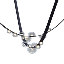 Load image into Gallery viewer, INSPIRA LIFESTYLES - Strapped Chandelier - ABSTRACT LIGHT, ACCENT LIGHT, BEDROOM LIGHT, BOARDROOM LIGHT, CHANDELIER, DINING LIGHT, FEATURE LIGHT, GLASS GLOBE CHANDELIER, GLOBE CHANDELIER, GLOBE LIGHT, HANGING LIGHT, HOTEL LIGHT, LEATHER STRAP LIGHT, LED CHANDELIER, LED LIGHT, LIGHT, LIGHT FIXTURE, LIGHTING, LIGHTS, LIVING ROOM LIGHT, MINIMAL LIGHT FIXTURE, MINIMALIST CHANDELIER, MINIMALIST LIGHT, MODERN CHANDELIER, MODERN LIGHT, MODERN PENDANT LIGHT, PENDANT LIGHT, RESTAURANT LIGHT, SCULPTURAL LIGHT