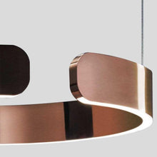 Load image into Gallery viewer, INSPIRA LIFESTYLES - Cuff Circular Pendant - ABSTRACT, HANGING RING LIGHT, LED, LED CHANDELIER, LED LIGHT, LED LIGHT RING, LIGHT, LIGHT FIXTURE, LIGHTING, LIGHTS, MINIMALIST LIGHT, MODERN CHANDLIER, MODERN PENDANT LIGHT, SCULPTURAL LIGHT, SIMPLE DESIGN