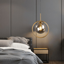 Load image into Gallery viewer, INSPIRA LIFESTYLES - Glass Globe Pendant Light - BEDROOM LIGHT, BEDSIDE LIGHT, BRASS, GLASS, HANGING LIGHT, LIGHT, LIGHT FIXTURE, LIGHTING, LIGHTS, LIVING ROOM LIGHT, MINIMAL, MODERN, PENDANT LIGHT