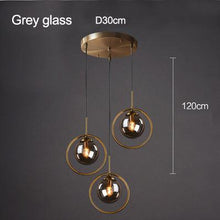 Load image into Gallery viewer, INSPIRA LIFESTYLES - Glass Globe Pendant Light - BEDROOM LIGHT, BEDSIDE LIGHT, BRASS, GLASS, HANGING LIGHT, LIGHT, LIGHT FIXTURE, LIGHTING, LIGHTS, LIVING ROOM LIGHT, MINIMAL, MODERN, PENDANT LIGHT