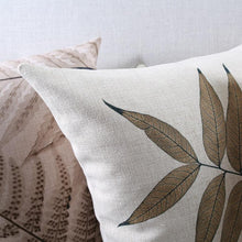 Load image into Gallery viewer, INSPIRA LIFESTYLES - Foliage Linen Cotton Blend Pillow - ACCENT PILLOW, ACCESSORIES, BED PILLOW, CHAIR PILLOW, COTTON, DECORATIVE PILLOW, FERNS, FOLIAGE, HOME ACCESSORIES, LEAVES, LINEN, PILLOW, SOFA PILLOW, SOFTGOODS