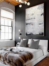 Load image into Gallery viewer, INSPIRA LIFESTYLES - Mondo Abstract Oil Painting - ART, CANVAS ART, CONTEMPORARY ART, FRAMED ART, GRAY TEXTURED PAINTING, HANGING ART, LARGE PAINTING, LARGE SCALE ART, MODERN ART, NEUTRAL PAINTING, OIL PAINTING, PAINTING, UNFRAMED ART, WALL ART