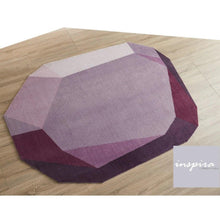 Load image into Gallery viewer, INSPIRA LIFESTYLES - Geometric Purple Diamond Area Rug - ACCENT RUG, AREA RUG, BEDROOM CARPET, DINING ROOM CARPET, FLOOR MAT, HOTEL CARPET, LIVING ROOM CARPET, MODERN RUG, PILE CARPET, POLYESTER RUG, RUG, RUGS, WOVEN RUG