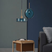 Load image into Gallery viewer, INSPIRA LIFESTYLES - Ocean View Glass Pendant - ANTIQUE BRASS, BLUE, BRASS, CHANDELIER, GLASS SHADE, GOLD, HANGING LIGHT, LED, LIGHT FIXTURE, LIGHTING, LIGHTS, MINIMALIST, MODERN, PENDANT