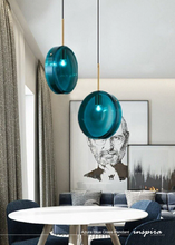 Load image into Gallery viewer, Azura Blue Glass Pendant
