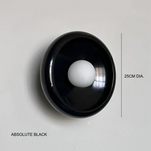Load image into Gallery viewer, INSPIRA LIFESTYLES Elara Marble Wall Sconce natural jade onyx marble stone wall light circular stone wall sconce frosted globe diffuser modern architectural lighting spa bathroom wall light luxury hospitality wall lighting minimalist stone wall fixture
