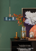 Load image into Gallery viewer, Azura Blue Glass Pendant

