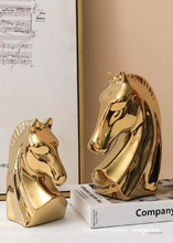 Load image into Gallery viewer, Golden Horse Sculptures

