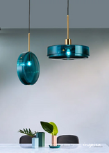 Load image into Gallery viewer, Azura Blue Glass Pendant
