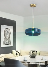 Load image into Gallery viewer, Azura Blue Glass Pendant
