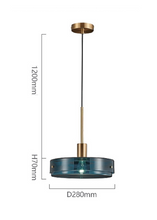 Load image into Gallery viewer, Azura Blue Glass Pendant

