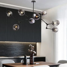 Load image into Gallery viewer, INSPIRA LIFESTYLES - Arbre Glass Chandelier, Sculptural Light, Kitchen Light, Dining Room Light, Bedroom Light, Living Room Light, Hotel Light, Restaurant Light, Hotel Light, Casino Light, Sputnik Chandelier, Modern Chandelier, Metal Chandelier, Minimalist Pendant, Glass Globe Chandelier, Designer Chandelier, Designer Light, LED Chandelier, Sculptural Chandelier, Abstract Art Light, Abstract Branch Chandelier, Modern Branch Chandelier, Bubble Chandelier, Glass Ball Chandelier, Accent Lighting

