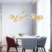 Load image into Gallery viewer, INSPIRA LIFESTYLES - Arbre Glass Chandelier, Sculptural Light, Kitchen Light, Dining Room Light, Bedroom Light, Living Room Light, Hotel Light, Restaurant Light, Hotel Light, Casino Light, Sputnik Chandelier, Modern Chandelier, Metal Chandelier, Minimalist Pendant, Glass Globe Chandelier, Designer Chandelier, Designer Light, LED Chandelier, Sculptural Chandelier, Abstract Art Light, Abstract Branch Chandelier, Modern Branch Chandelier, Bubble Chandelier, Glass Ball Chandelier, Accent Lighting
